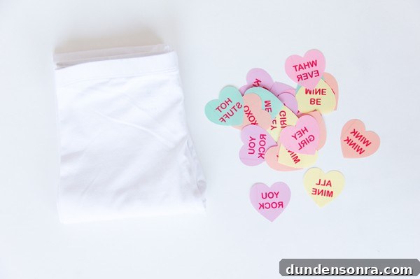 Heart papers and fabric