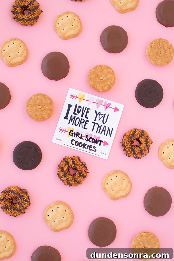 I Love You More Than... Printable Valentine's Cards - 6 Designs 2 I Love You More Than Girl Scout Cookies (Free Printable!)