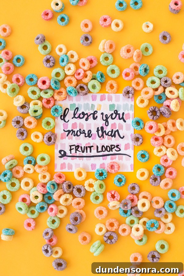 I Love You More Than... Printable Valentine's Cards - 6 Designs 4 I Love You More Than Fruit Loops (Free Printable!)