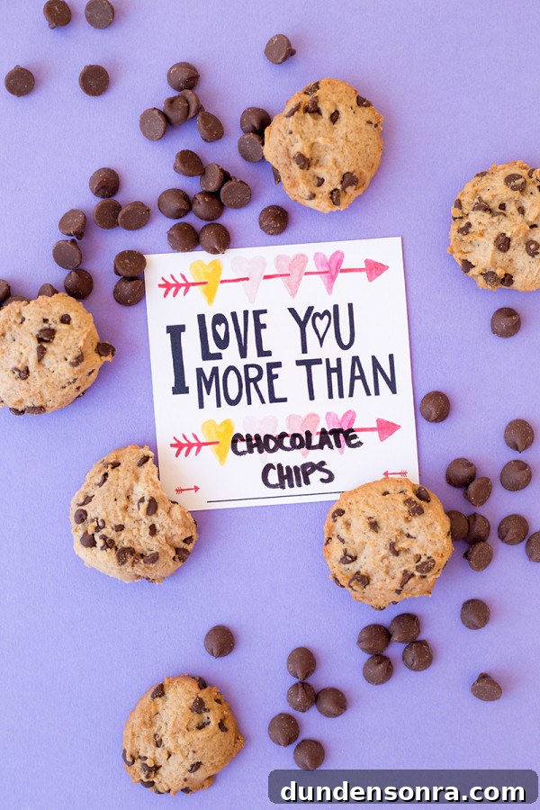 I Love You More Than Chocolate Chips (Free Printable!)
