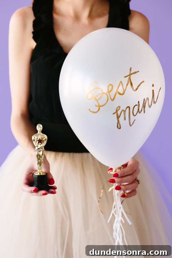 DIY Oscar Party: Create Fun Balloon Award Trophies 4 DIY Oscar Party Balloon Awards