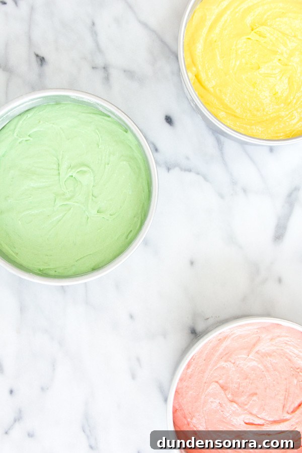 Circular trays with colorful frosting