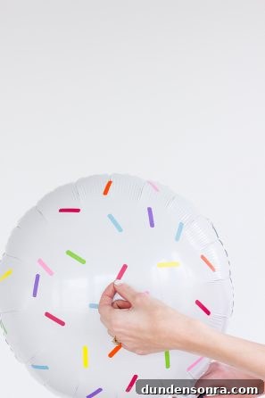 A balloon with sprinkles 