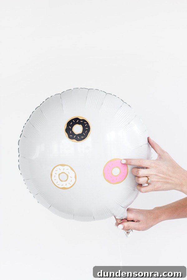 DIY Donut Balloon Stickers