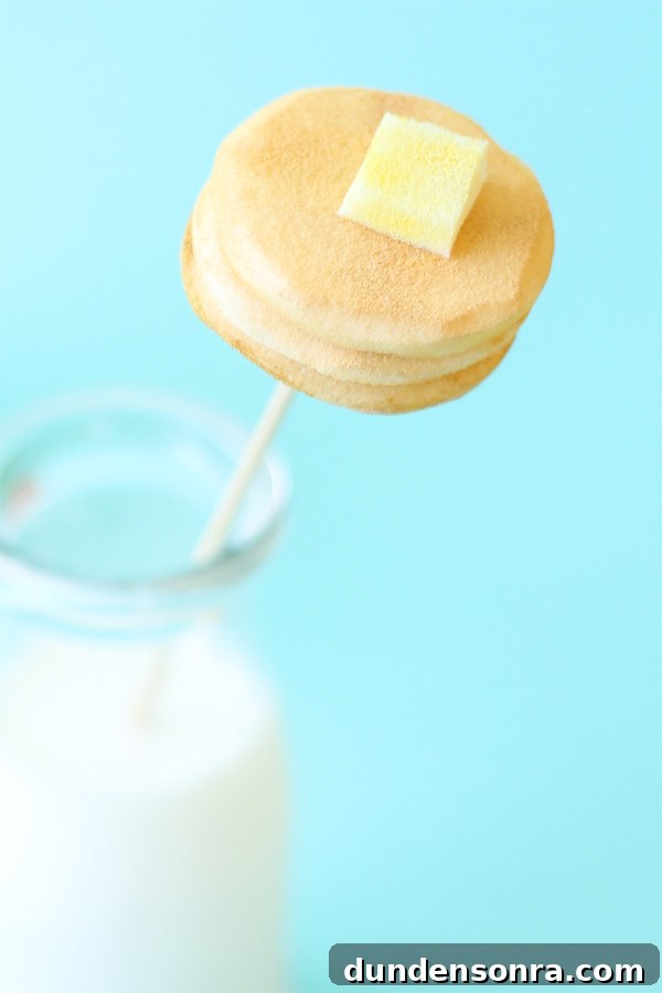Pancake-Inspired Drink Stirrers You Can Make at Home 3 A glass of milk