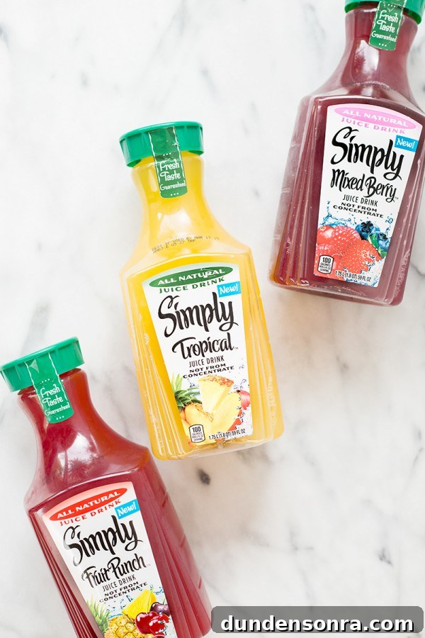 Fruit punch bottles 