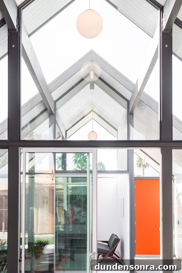 A glass building 