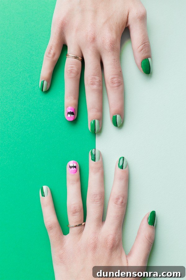 DIY Kiss Me I'm Irish Manicure