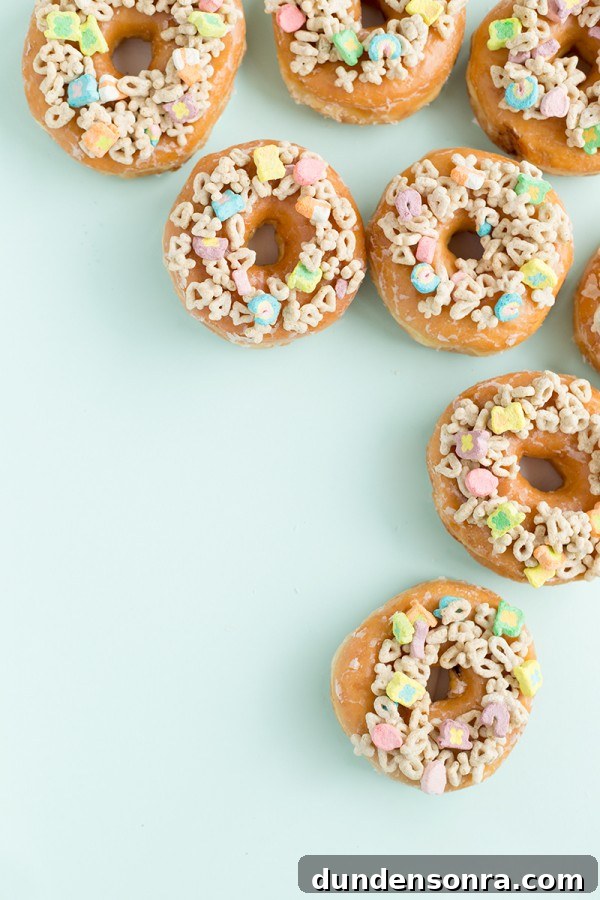 Donuts with cereal on it
