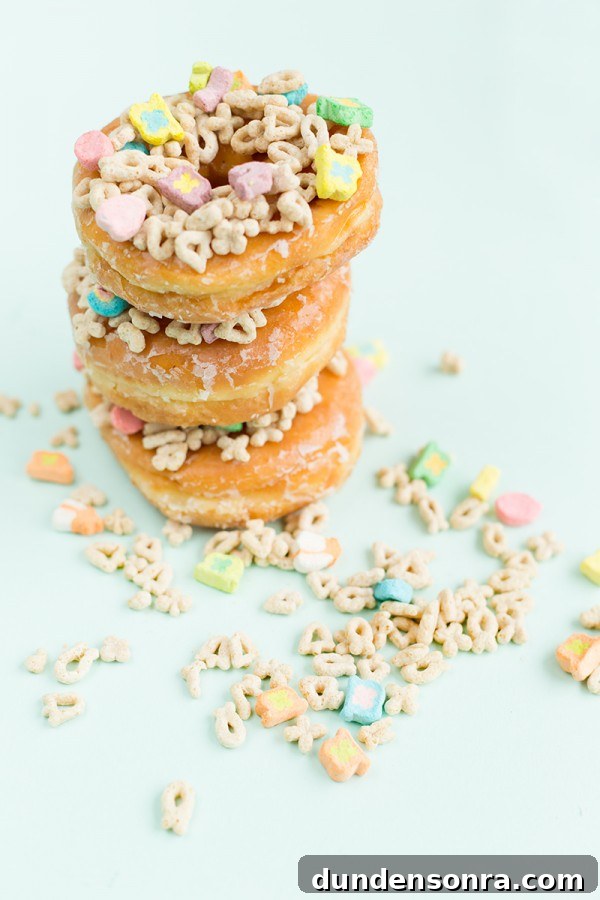 Donuts with cereal on it