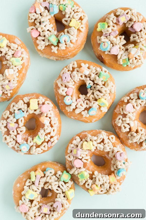 Donuts with cereal on it