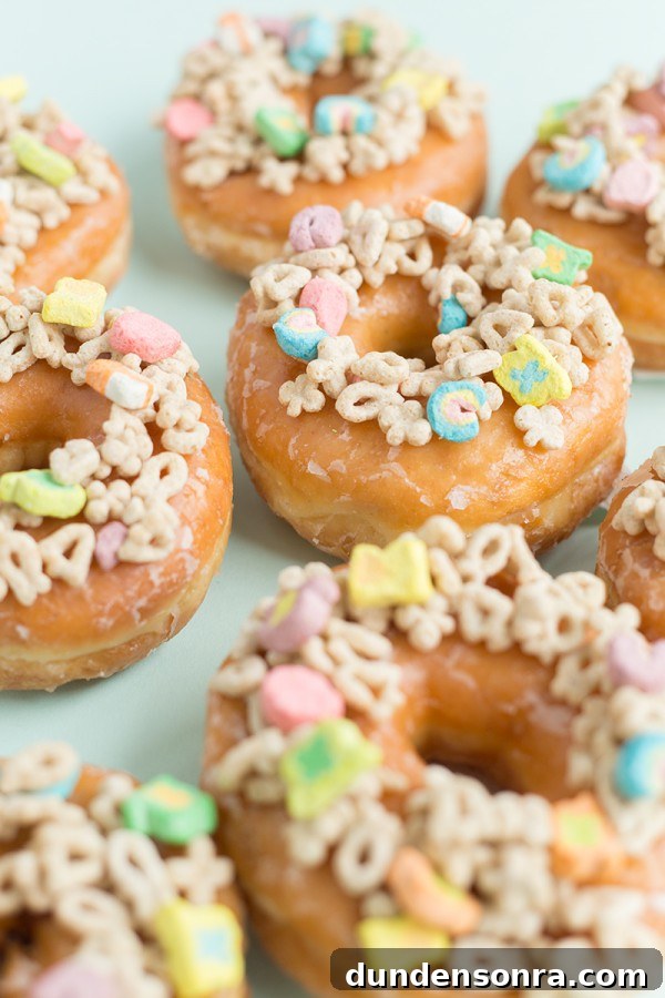 Donuts with cereal on it