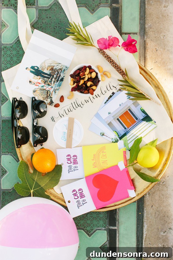 Meet the Mindells: What’s Inside Our Wedding Welcome Bags 2 Palm Springs Wedding Welcome Bag