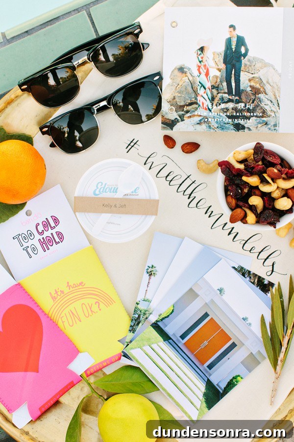 Meet the Mindells: What’s Inside Our Wedding Welcome Bags 3 Palm Springs Wedding Welcome Bag