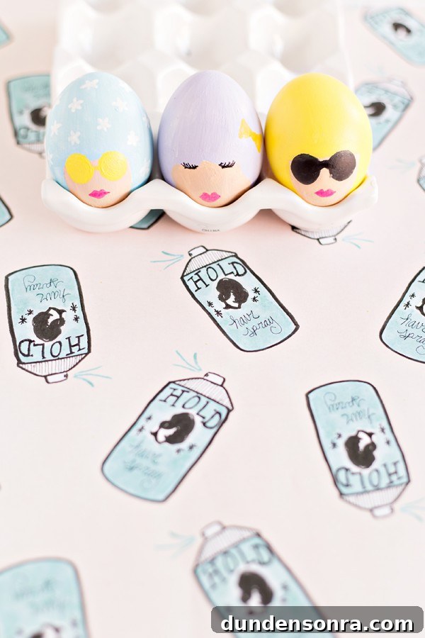 Stickers and painted eggs