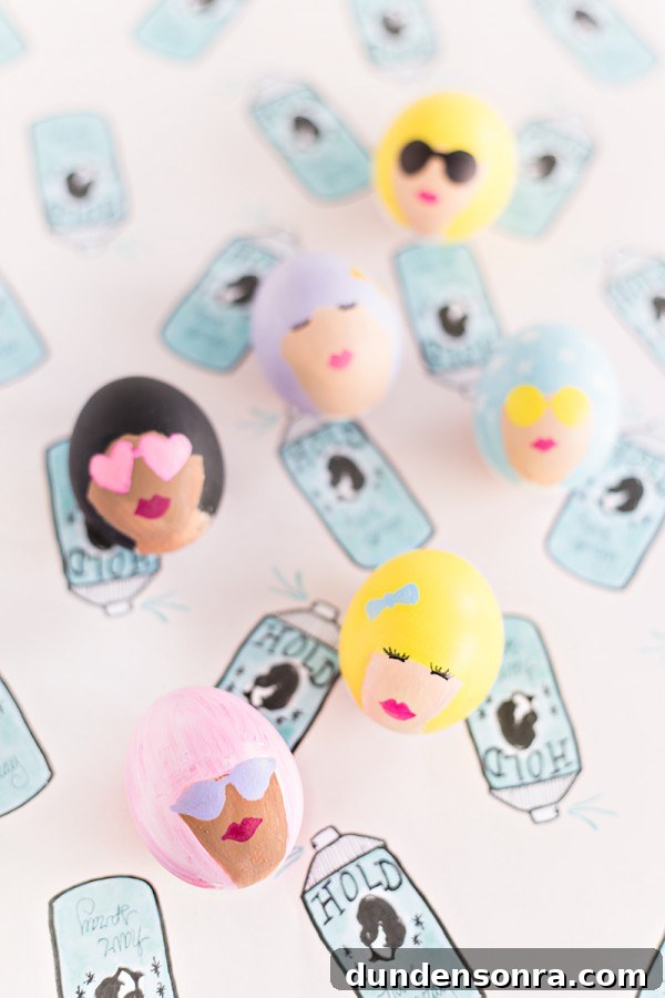 Eggs with faces on them 