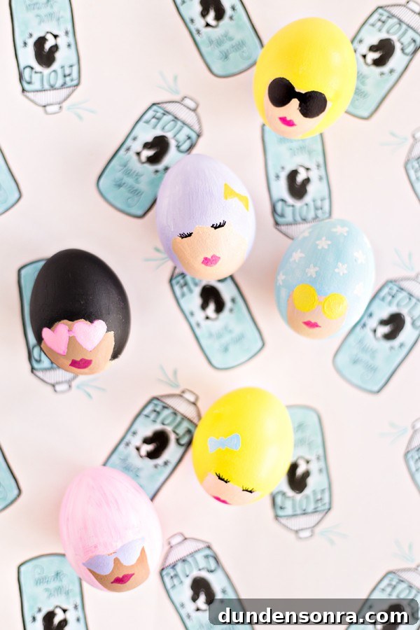 Stickers and painted eggs