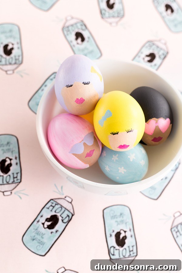 Eggs with faces on them 