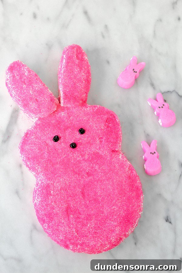 Hot pink easter peep cake