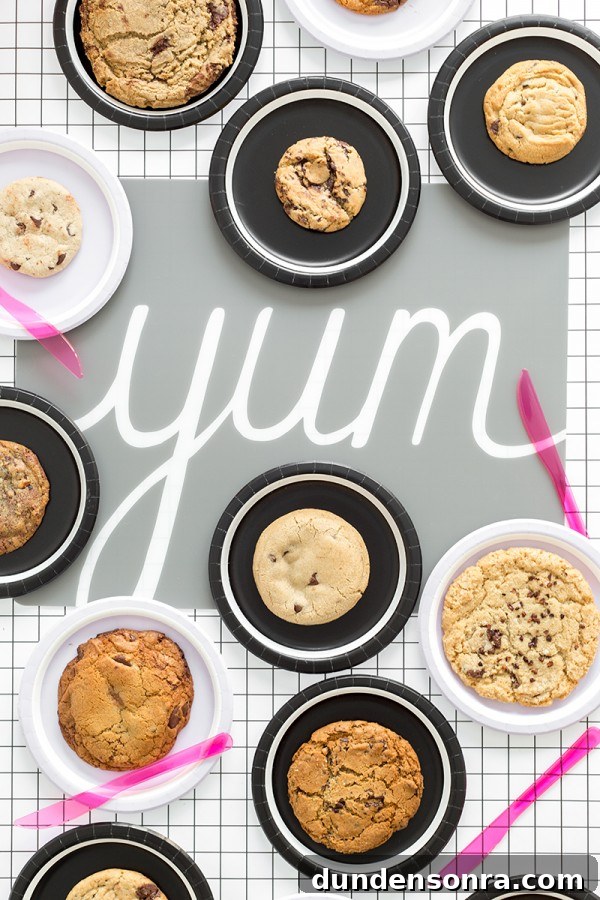 Cookies on plates