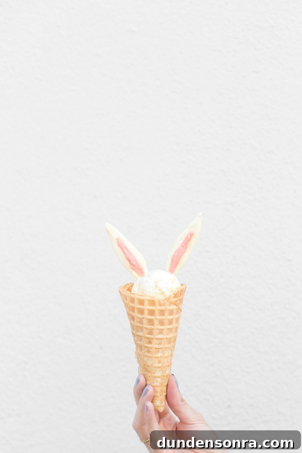 Bunny ear ice cream
