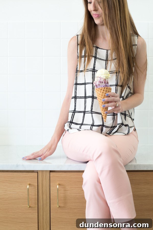 Sugar Fix: Inside Jeni’s Splendid Ice Creams Story 10 A woman sitting on a bench holding ice cream