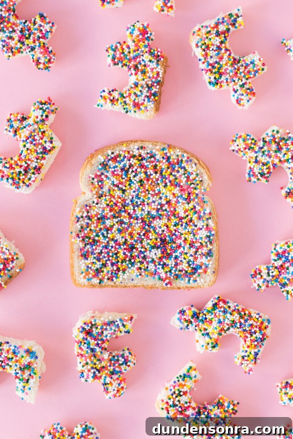 Toast with sprinkles on it