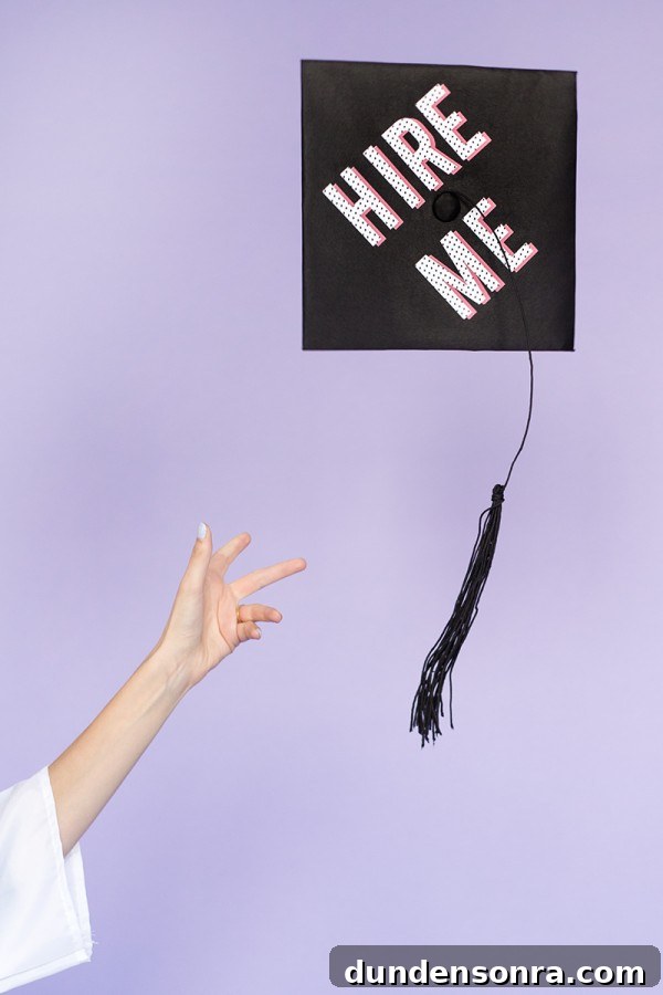 Someone throwing a graduation cap in the air
