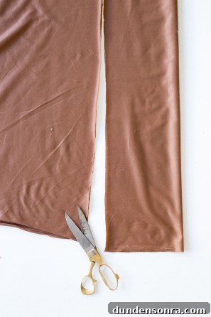 Brown fabric with scissors 