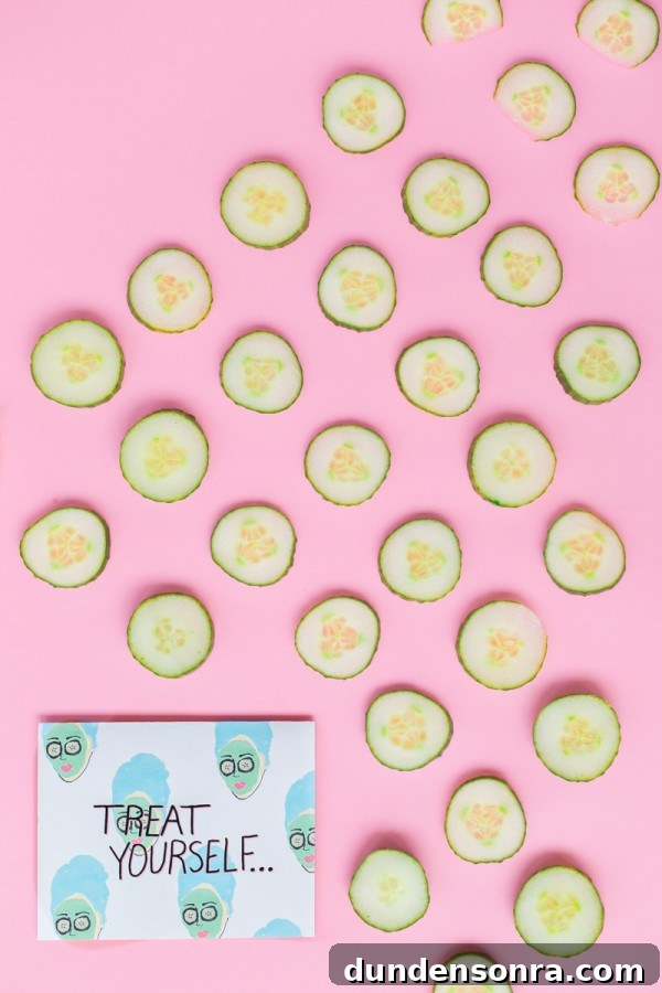 Treat Yourself Mother's Day Printables and Sweets 4 Cucumber slices