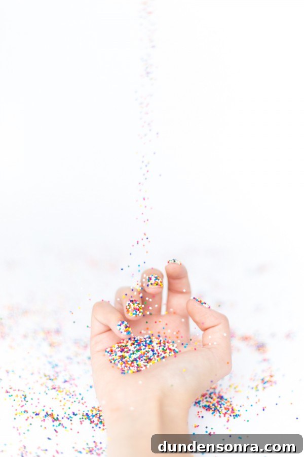 Nails with sprinkles on them