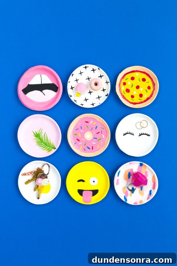 Colorful dishes with items on them