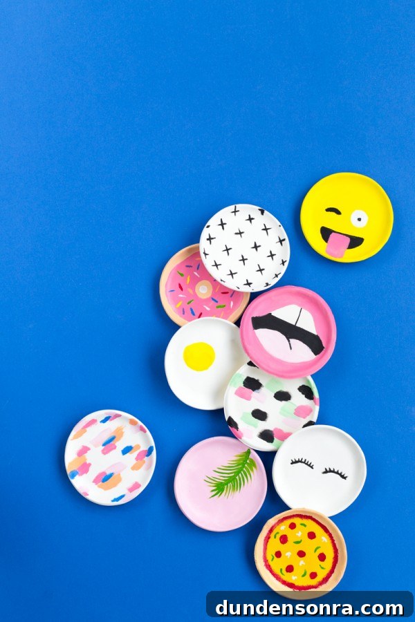 Clay coasters with images on them