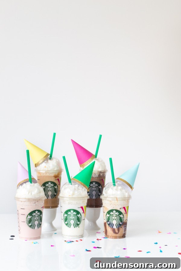 How to Host a Fun Mini Party: Quick Ideas & Planning Tips 11 Starbucks drinks with party hats