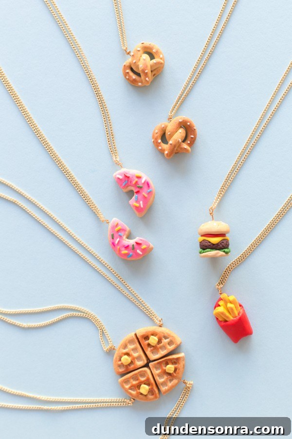 DIY (Tiny!) Food Friendship Neckalces