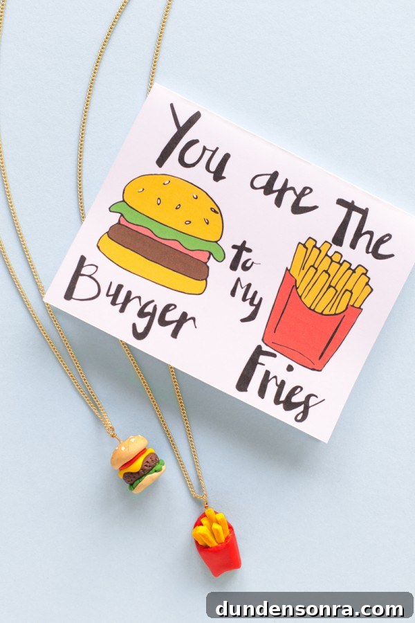DIY Burger and Fries Friendship Necklaces