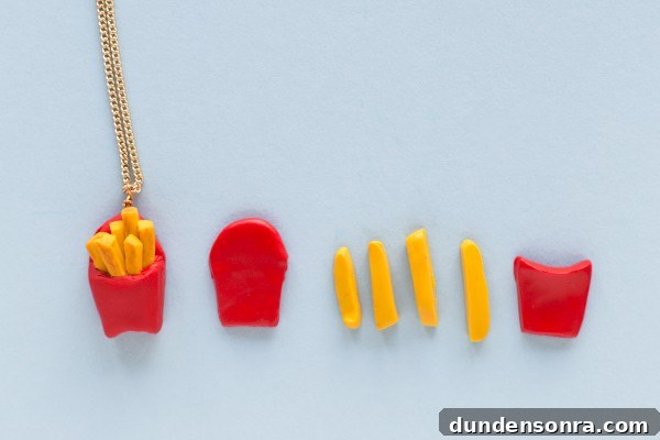 DIY Burger and Fries Friendship Necklaces