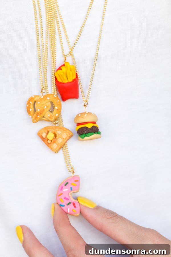 DIY Foodie Friendship Necklaces