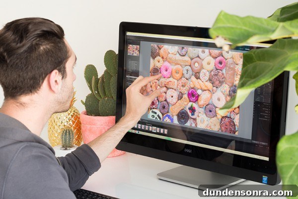 Someone touching a computer screen