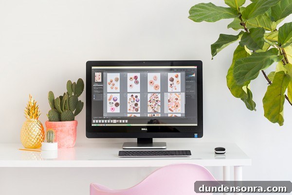 A computer with images on it