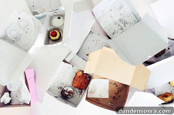 Empty boxes of donuts