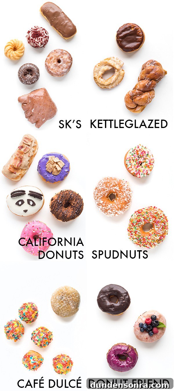 Los Angeles Donut Guide: Top Shops, Classics & Hidden Gems 9 Donuts with labels