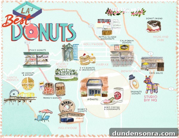 Los Angeles Donut Guide: Top Shops, Classics & Hidden Gems 10 Best Donuts in Los Angeles Map (Free Printable!)