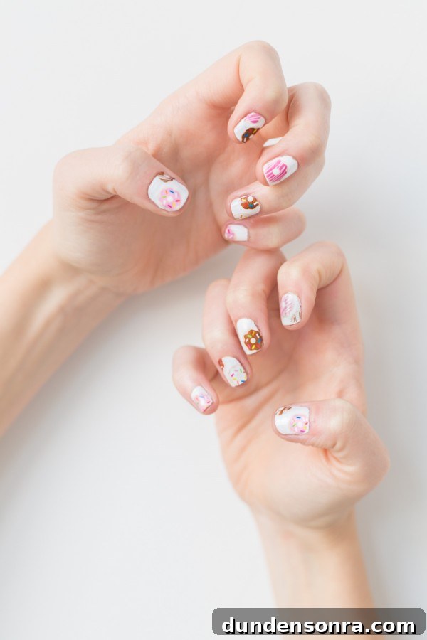 Someone with painted nails