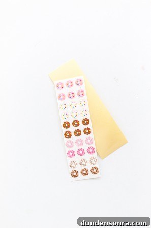 A sheet of donut stickers