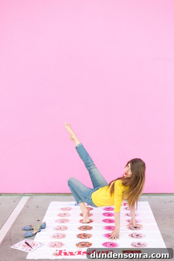 Someone playing twister