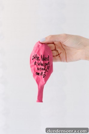 Balloon Wishes Ideas for the Bride-to-Be: Creative Bridal Shower Decor 7 Pink balloon with words on it