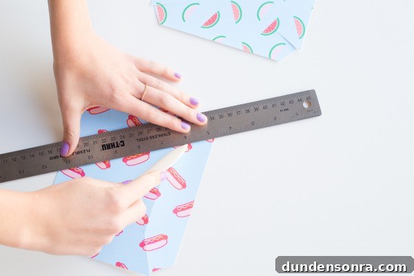 A ruler on a box