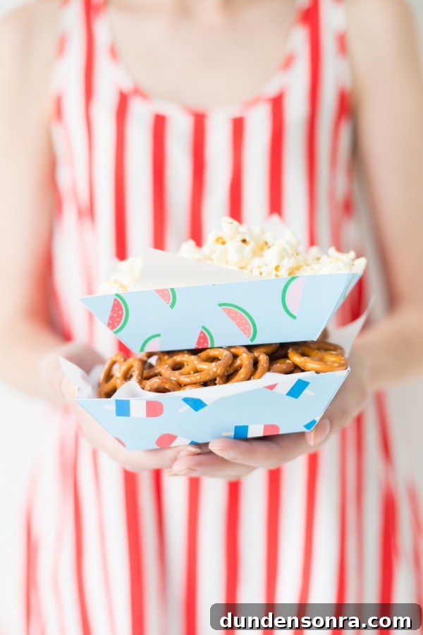 Someone holding snack trays
