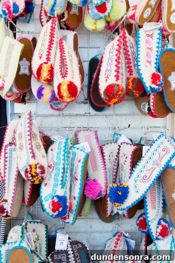 Honeymoon in Santorini: Meet the Mindells' Romantic Getaway 7 Colorful sandal ornament